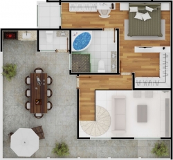  PLANTA TIPO SUPERIOR DUPLEX MIRAGE